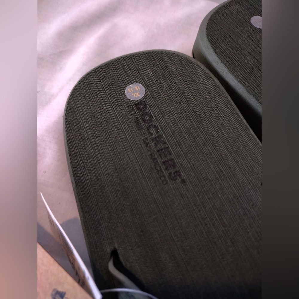 Dockers Hunter Green Brushed Eva Flip Flops Mens Size XL 12-13 - Picture 3 of 9
